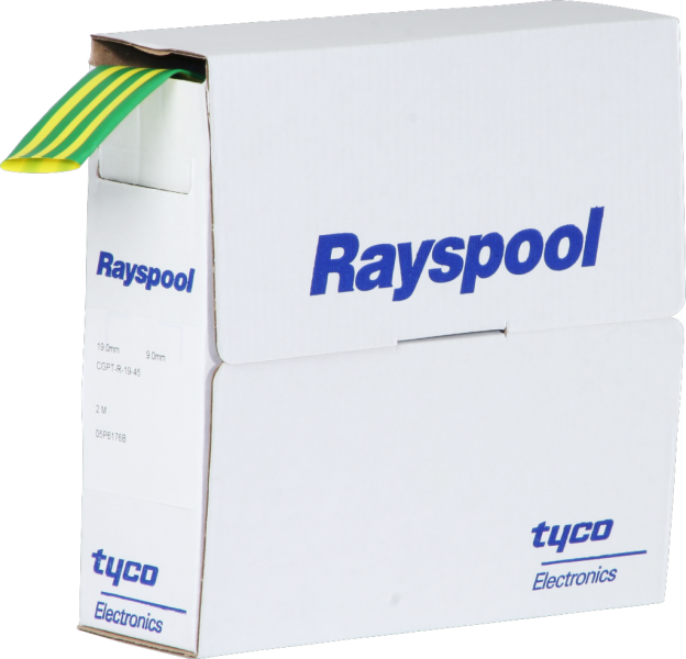 Gaine rétractable CGPT-R 19/9.5 vert/jaune 