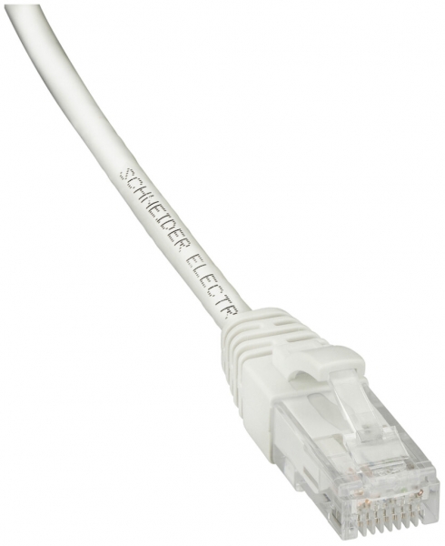 Câble patch RJ45 Schneider Electric, cat.6 U/UTP, AWG28, LSZH, blanc, 5m 