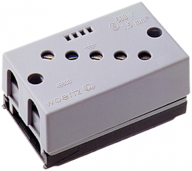 Scatola di raccordo Woertz per cavo piatto Technofil 5P 3×Ø10mm transparent 