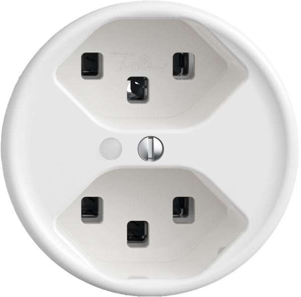 Presa STANDARDdue SNAPFIX® 2×T23 con LED bi 