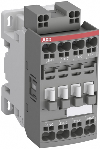Contattore ausiliare ABB NF40EK, 4Ch 4A AC-15, 20…60VAC/DC Push-In 