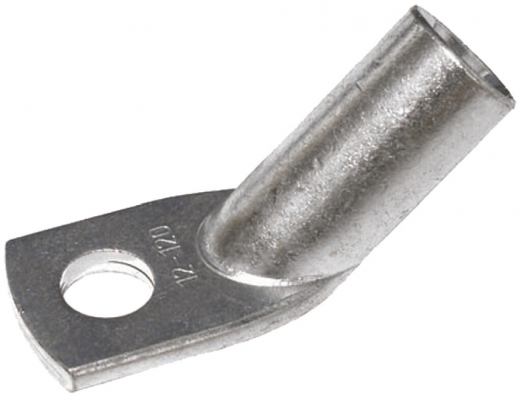 Capocorda tubolare angolato 45° INTERCABLE standard, 95mm², M8, gaSn, secondo UL 