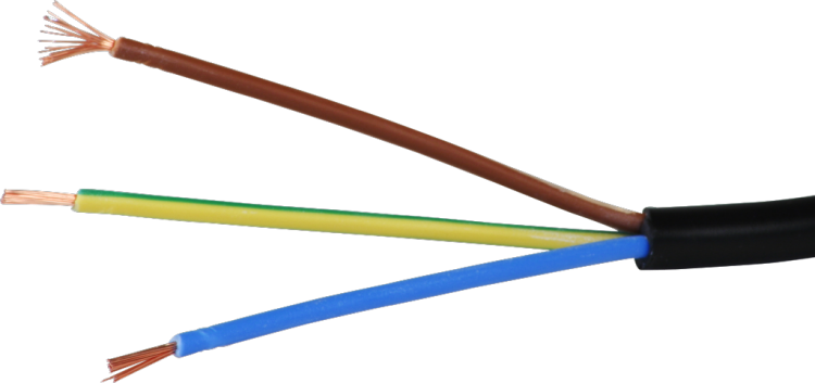 Câble Td 3×1.5mm² LNPE noir Eca 