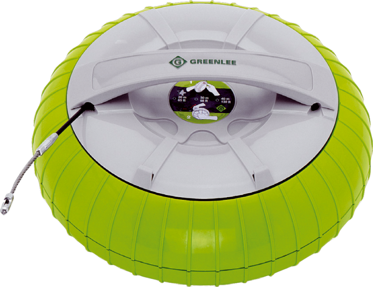 Passafilo Greenlee con banda in fibra di vetro 30m 