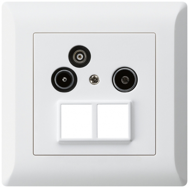 Presa antenna INC R/TV/dati kallysto.line HMS 2GHz 19db bianco 