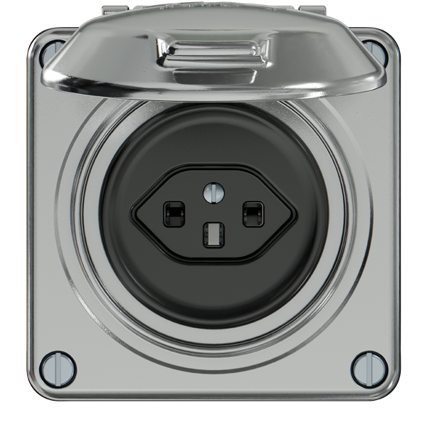 Presa ELEMENT SNAPFIX® 1×tipo 23 16A 250V con coperchio IP20 all 