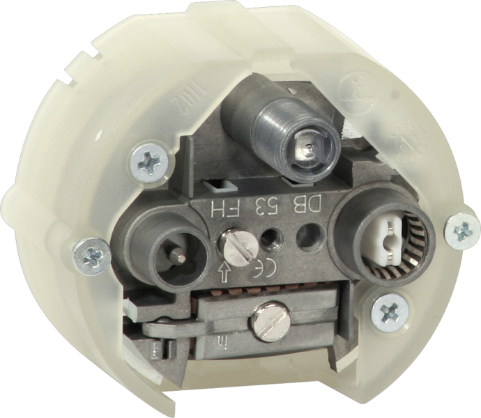 Presa d'antenna SAT/TV/R DB53K isolata con raccordo SAT-F 