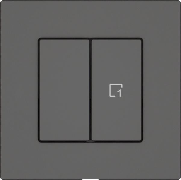 Stazione sec.interr.EDIZIO.liv Wiser SNAPFIX® 1 canale 1 scena 2 tasti grs 