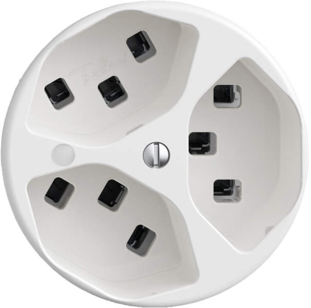 Presa STANDARDdue SNAPFIX® 3×T23 con LED bi 