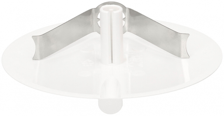 Rosace de plafond MH clips à ressort+entrée enfichable Ø98×9mm blanc 