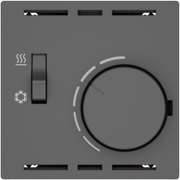 Termostato ambiente EDIZIO.liv SNAPFIX® inter.risca./refrig.230VAC 50Hz grs 