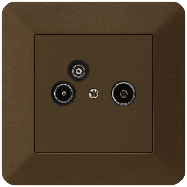 Prise pour antenne ENC R/TV/données kallysto.trend 2GHz 19db brun 