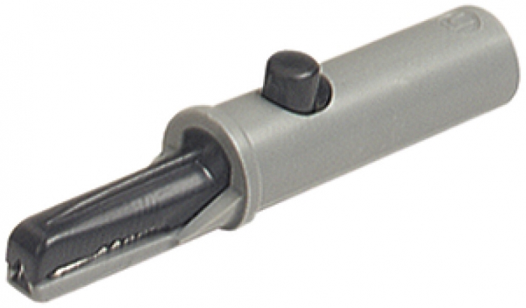 Pince crocodile AK 10 système 4mm, isolé, noir 