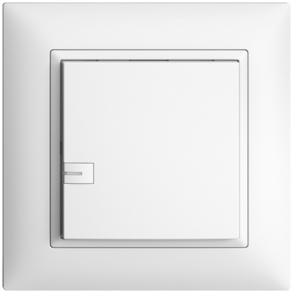 Poussoir ENC KNX 1× EDIZIOdue blanc RGB avec LED 