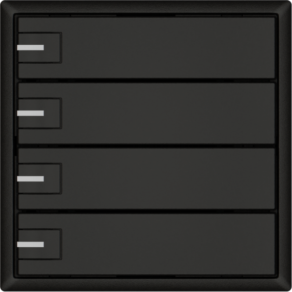 Pulsante universale EDIZIO.liv UNI SNAPFIX® 5…48V c.LED blu 4× com.1T ne 