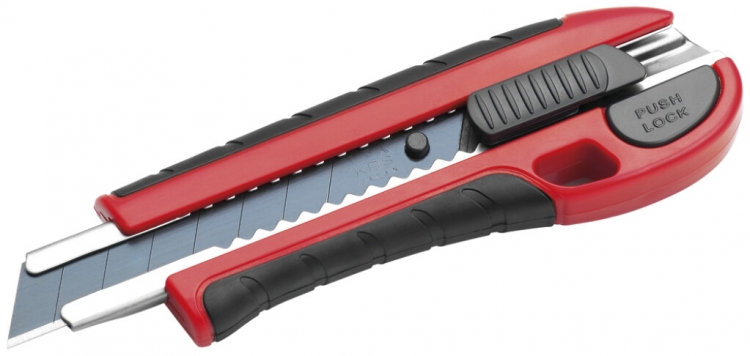 Couteau universel CIMCO Cutter, verrouillage automatique, 2× lame de rechange 