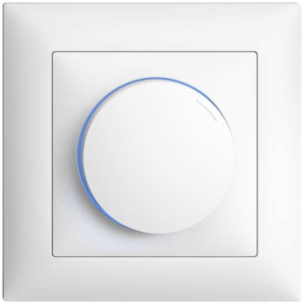 Variateur ENC EDIZIOdue 20…600W illuminable coupure phase descendante blanc 