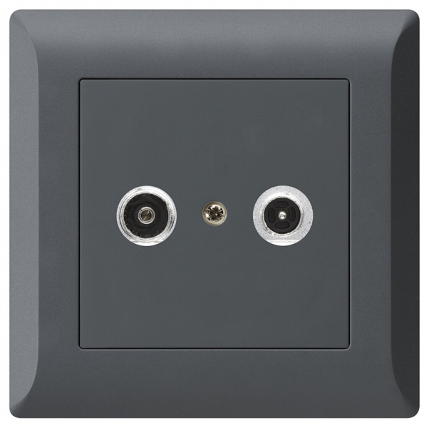 Prise antenne ENC kallysto.line R/TV 14dB 2GHz anthracite 