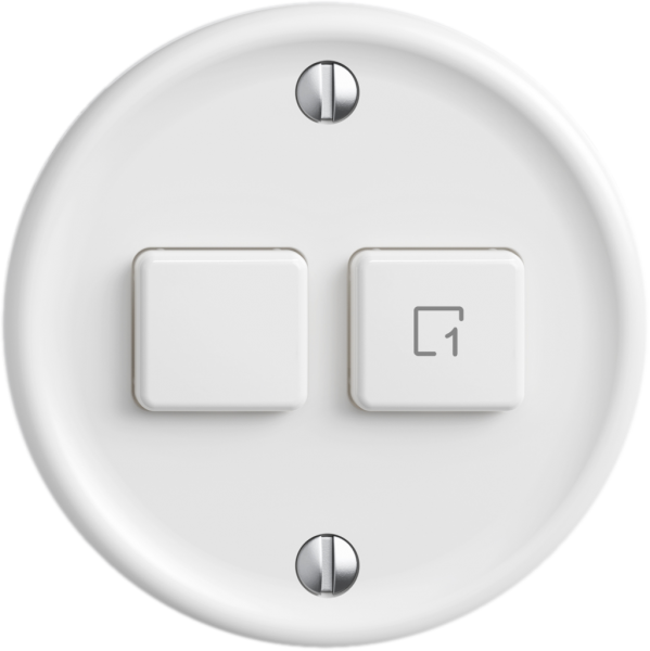 Station sec.interr.STANDARDdue Wiser SNAPFIX® 1 scène 2 touches WLAN bc 