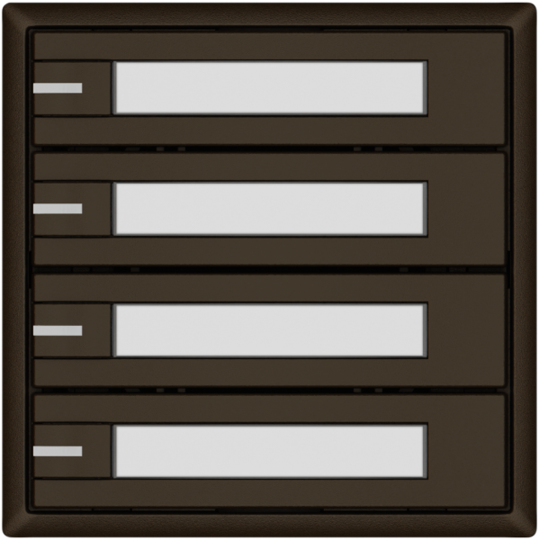 Poussoir KNX RGB EDIZIO.liv SNAPFIX® capteur temp.RGB-LED étiqu.4×com.1T br 