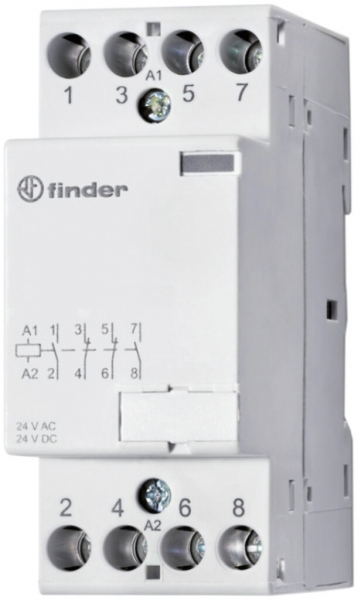 Contacteur AMD Finder 22.32, 24VUC, 4F 25A/440VAC AgNi 