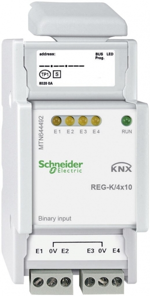 Entrata binaria AMD KNX Schneider Electric 4×10V, MTN644492 