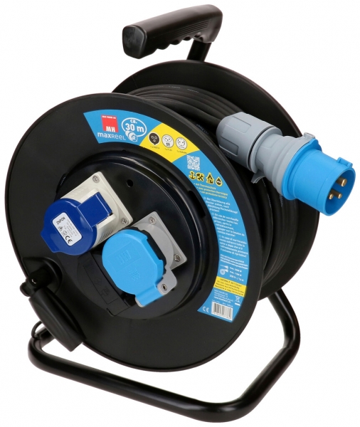 Avvolgicavo MH maxCAMP 1×T23 1×Schuko 1×CEE16  5×1.5mm² 30m 