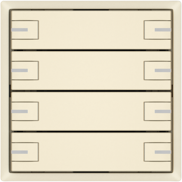 Pulsante KNX RGB EDIZIO.liv SNAPFIX® sensore temp.RGB-LED 4× com.2T cr 