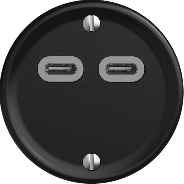 Presa di carica USB STANDARDdue SNAPFIX® 230V AC 18W 2×USB C ne 