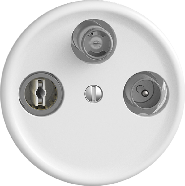 Presa antenna SAT/TV/R DB53 STANDARDdue bianco con SAT-F 