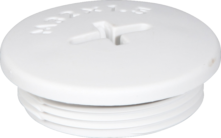 Tappo con bordo PA/GFK M32 grigio chiaro 