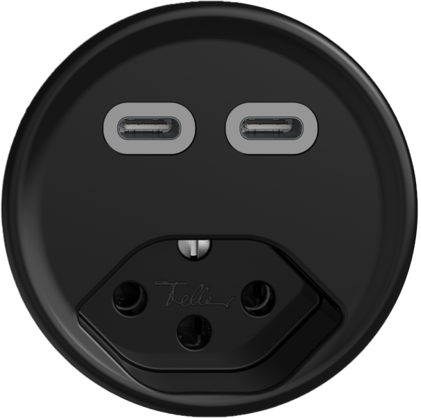 Presa di carica USB STANDARDdue SNAPFIX® USB C+C/T13 3A 230V AC ne 