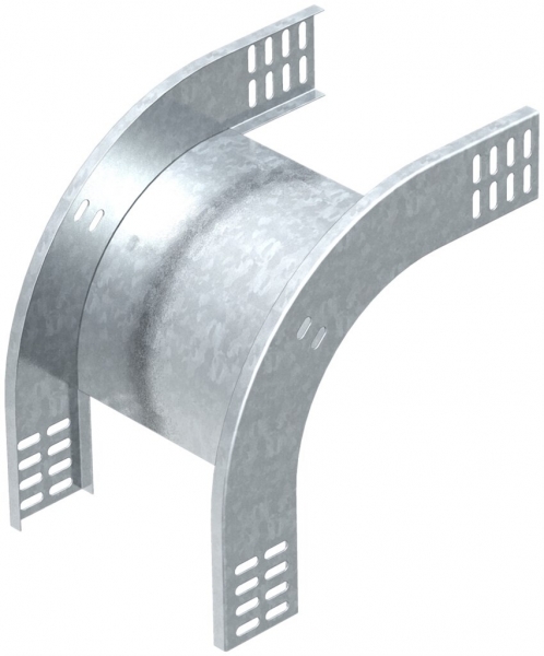 Coude extérieur Bettermann vertical 90° 60×200mm zingué à chaud par immersion 