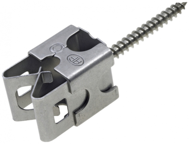 Supporto per filo Quadro AV 59 acciaio inossidabile A2, vite 5×40mm 