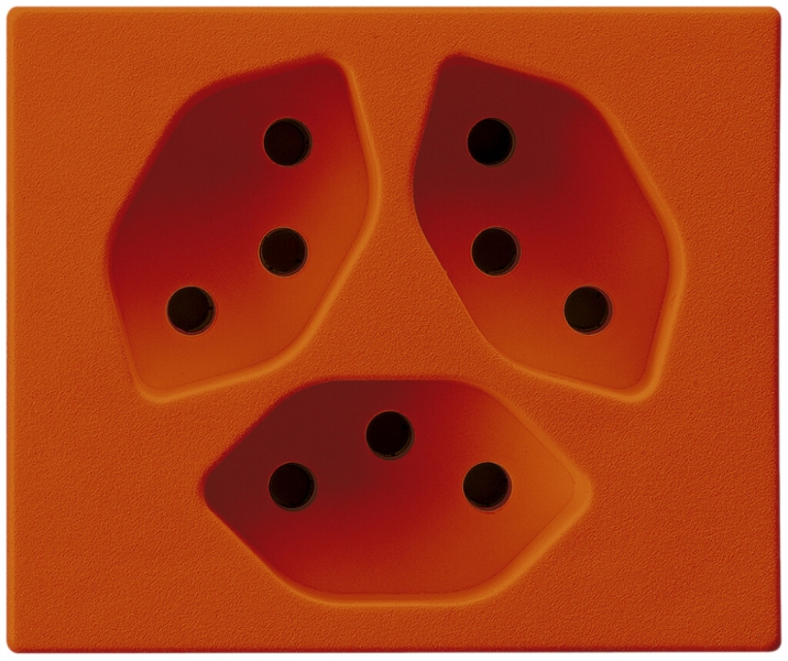 Presa FLF Hager 3×tipo 13 D arancione 