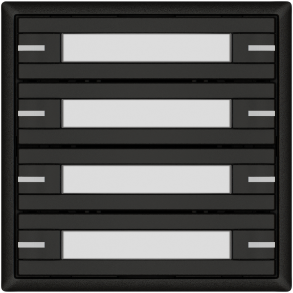 Pulsante KNX RGB EDIZIO.liv SNAPFIX® sensore temp.RGB-LED targ.8× com.1T ne 