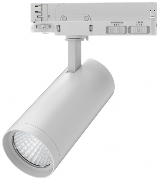 Spot LED DOTLUX SLIMtrack 30W 2660lm 930/935/940 36° AD3PH Ø75 blanc 