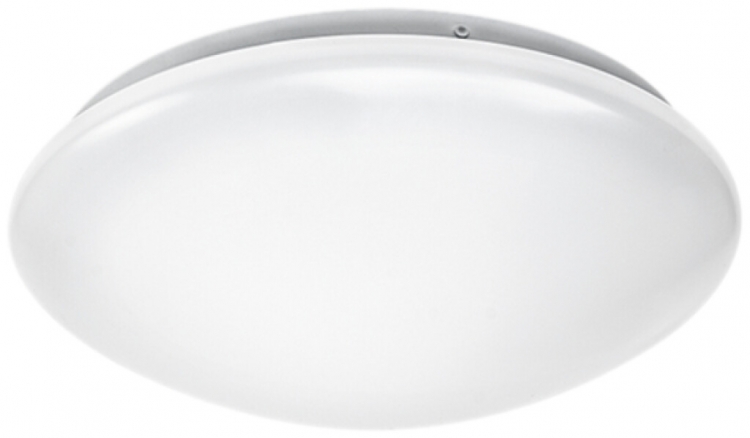 Luminaire rond LED ESYLUX ELLEN HF, 12W 4000K 1250lm Ø300×95mm IP20, blanc 