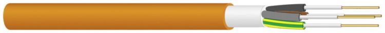 Sicherheitskabel (N)HXH FE180/E30-E60 5×4mm² 3LNPE orange Eine Länge