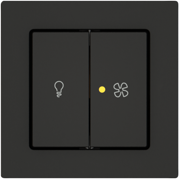 Interruttore a pulsante lum.EDIZIO.liv SNAPFIX® luce&venti 3/3/1L KS gi ne 