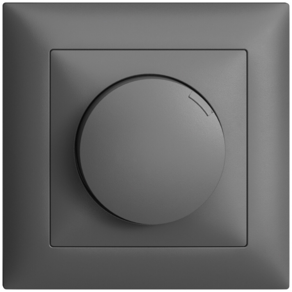 UP-Drehdimmer EDIZIOdue 20…600W Phasenabschnitt dunkelgrau 