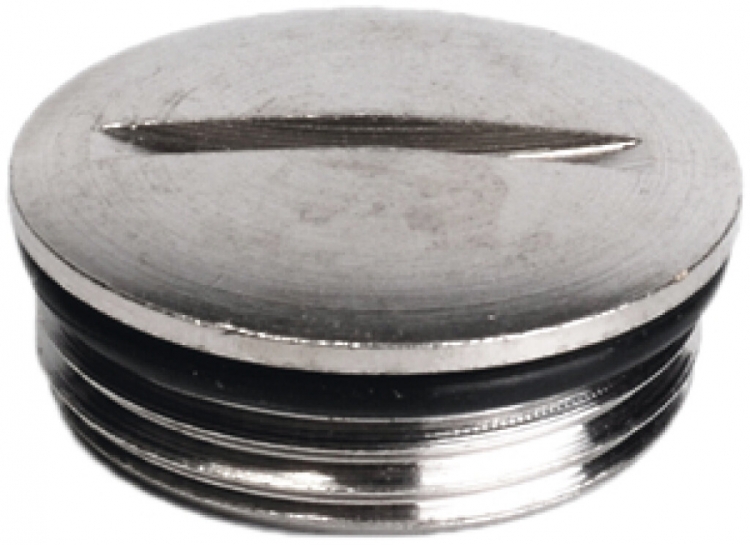 Bouchon de fermeture Plica PG21 laiton nickelé 
