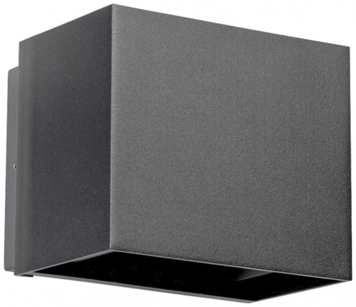 Applique LED DOTLUX BEAMO 10W 900lm 830 IP66 direct/indirect 120×97mm anthracite 