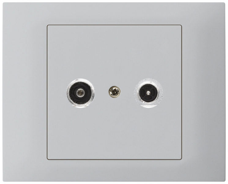 EB-Antennendose kallysto R-TV Bauart T mit EB-Dose G3 19dB 2GHz hellgrau 