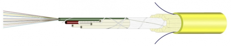 Cavo FO Universal H-LINE Cca 48×E9/125 Ø11.2mm 5000N giallo 