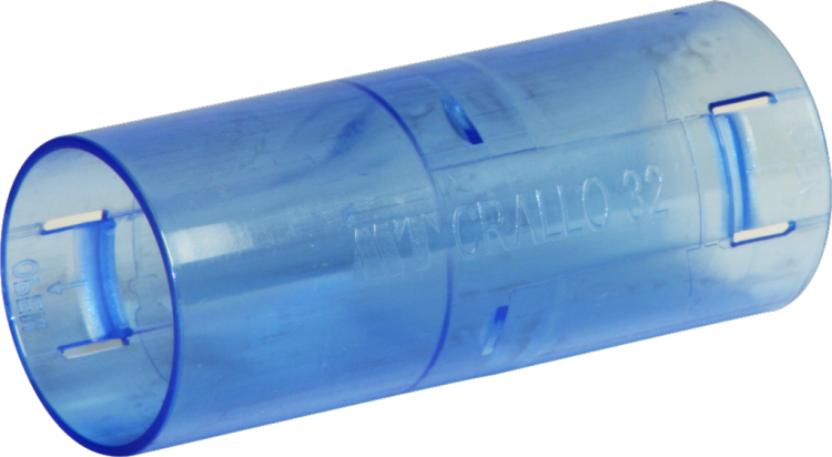 Manchon de jonction MT Crallo M32 bleu transparent 