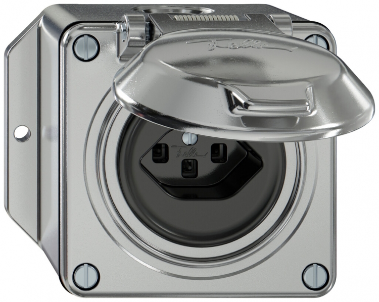 Presa AP ELEMENT SNAPFIX® 1×tipo 23 16A 250V con coperchio IP20 all 