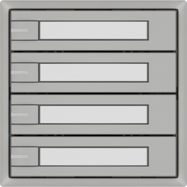 Pulsante universale EDIZIO.liv UNI SNAPFIX® 12…48V c.LED 4× com.1T targ.grc 