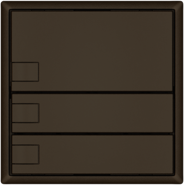 Poussoir KNX RGB EDIZIO.liv SNAPFIX® capteur temp.s.LED 3× comm.1T br 