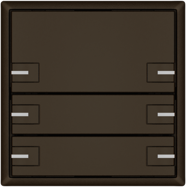 Poussoir KNX RGB EDIZIO.liv SNAPFIX® capteur temp.RGB-LED 6× comm.1T br 